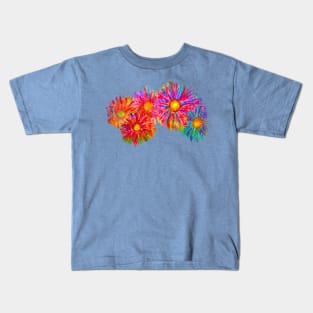 Bright Sketch Flowers Kids T-Shirt